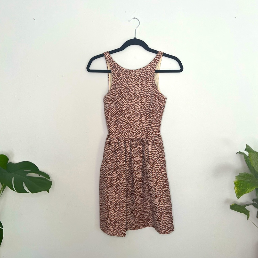 Patterned Structure Fit & Flare Dress